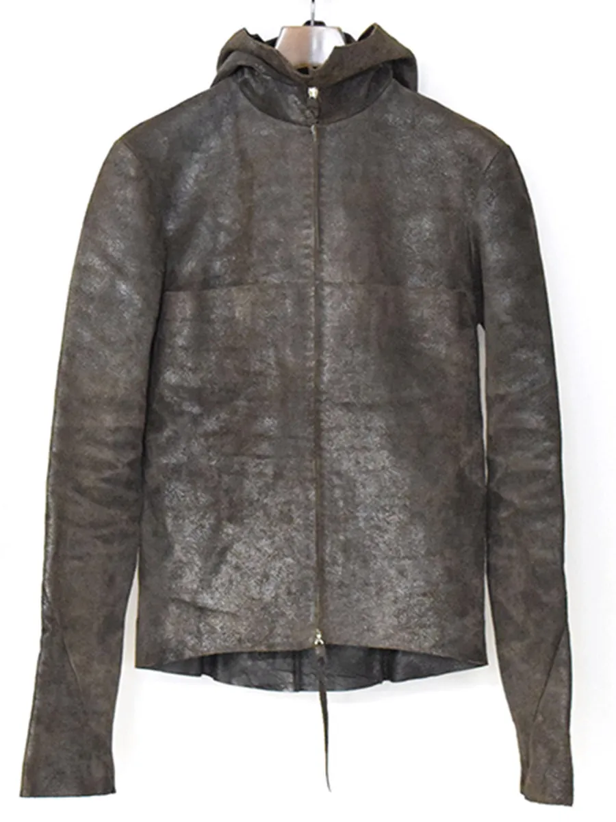 m.a+ m.a+ BISON AVIATOR シャイニーリバースバイソンフードレザージャケット メンズ