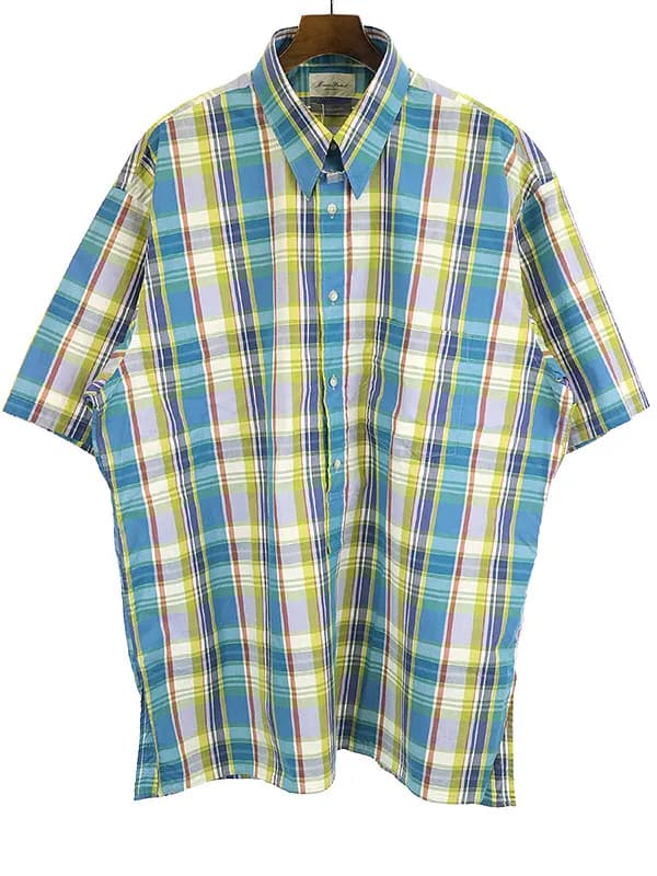 Marvine Pontiak Shirt Makers マービンポンティアック Two Tone S/S SH ポケットデザインオーバーサイズ半袖シャツ