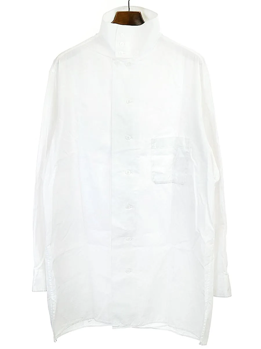 Yohji Yamamoto ヨウジヤマモト プールオム 16AW W-釦スタンドカラーロングシャツ