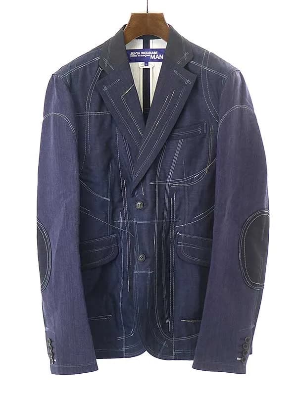 JUNYA WATANABE ジュンヤワタナベ コムデギャルソンマン 21SS マルチファブリック ステッチテーラードジャケット