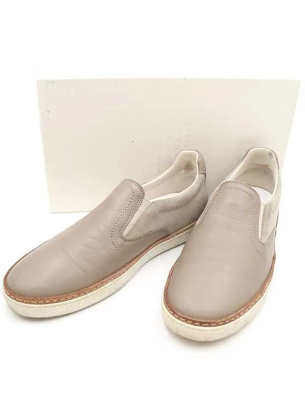 Maison Margiela メゾン マルタン マルジェラ22 レザー切替スリッポンスニーカー