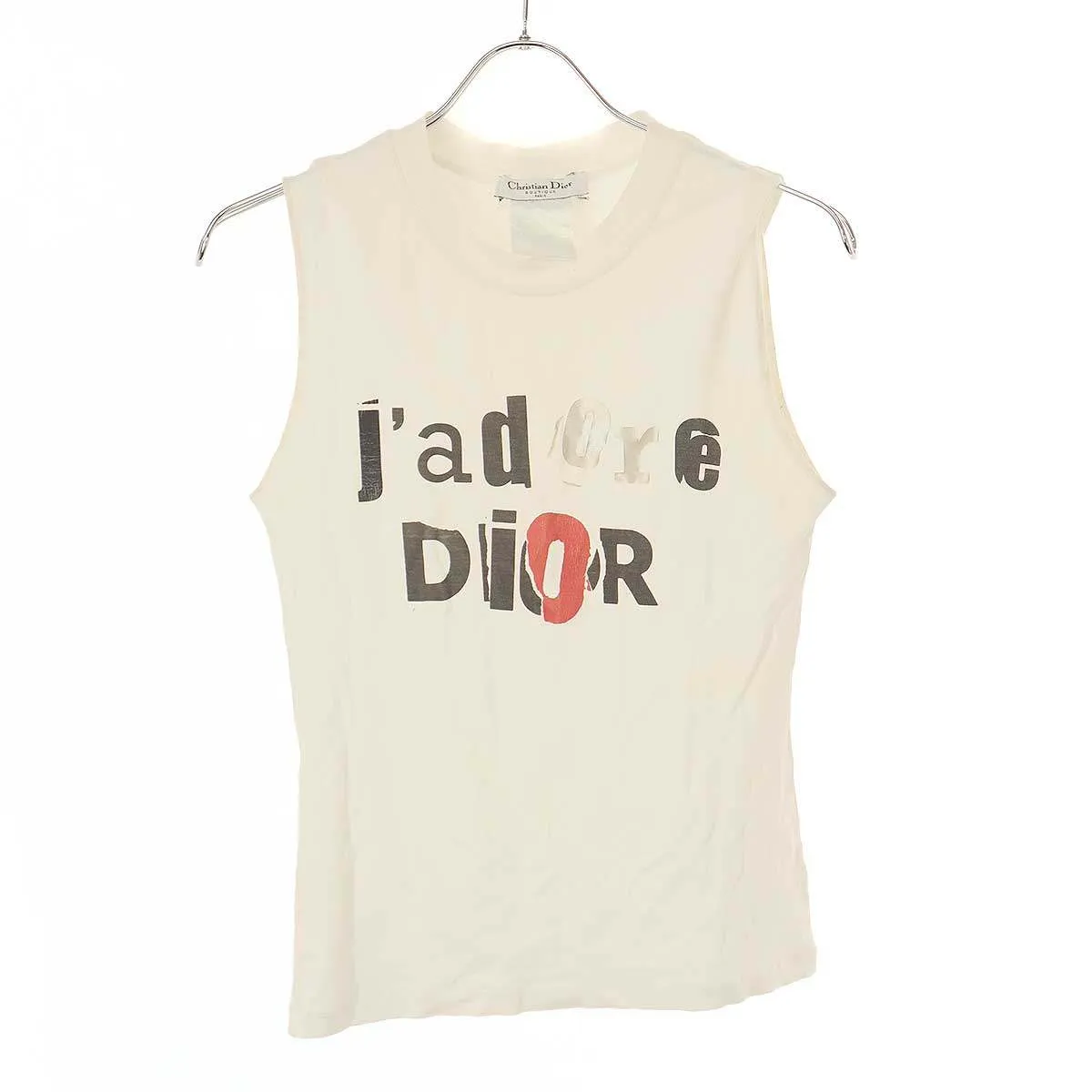 Christian Dior クリスチャンディオール 2003 J'adore Dior Logo Tank Top ロゴプリントタンクトップ