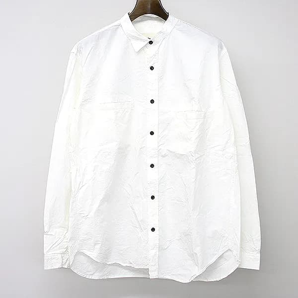 OUTIL ウティ CHEMISIER HYERES アシンメトリーコットンシルクシャツ