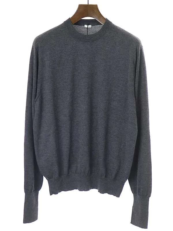 A.PRESSE ア プレッセ 23SS Cashmere High Gauge Crew Neck Sweater ハイゲージカシミヤニットセーター