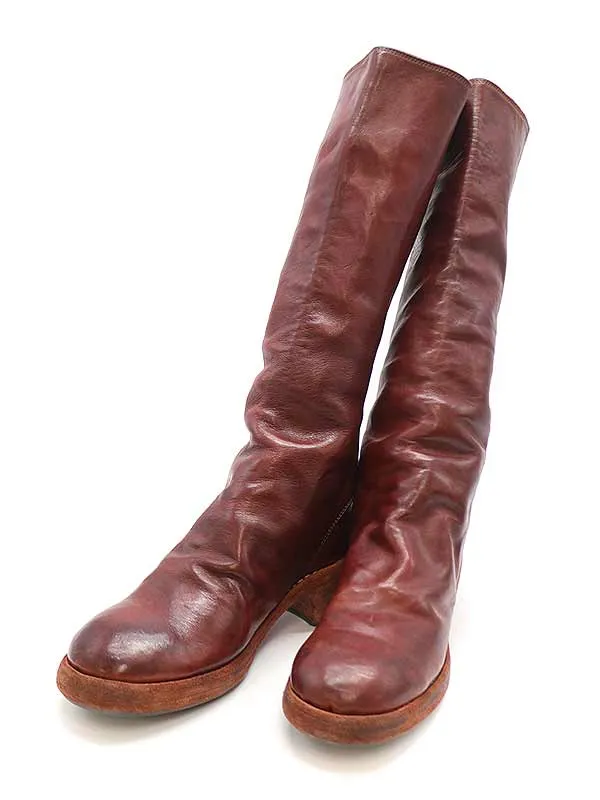 GUIDI グイディ バックジップヒールロングブーツ