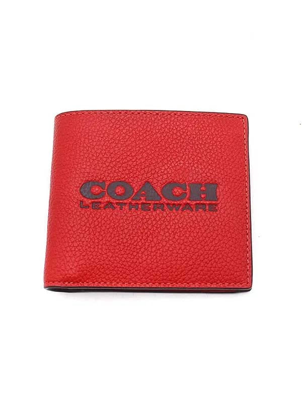 COACH コーチ ロゴプリント二つ折り財布
