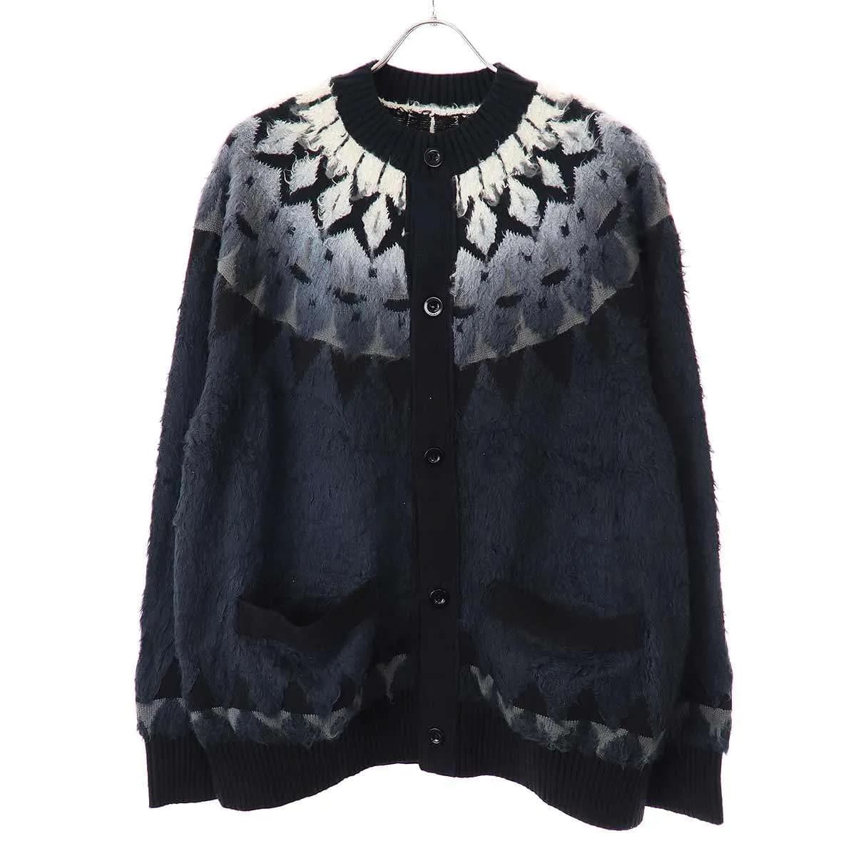 sacai サカイ 24SS Jacquard Knit Cardigan ジャガードニットカーディガン