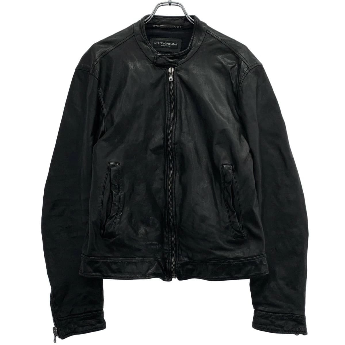 DOLCE&GABBANA ドルチェ&ガッバーナ シングルラムレザーライダースジャケット G9H07L/FULP0