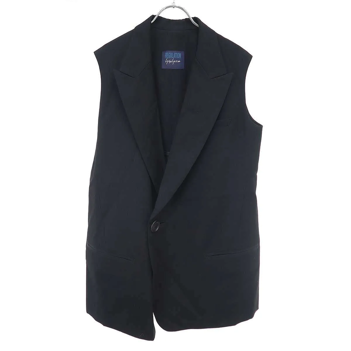 Yohji Yamamoto レギュレーション ヨウジヤマモト 25SS GABARDINE R-SLEEVELESS JKT ウールギャバジン スリーブレスジャケット FT-J50-100