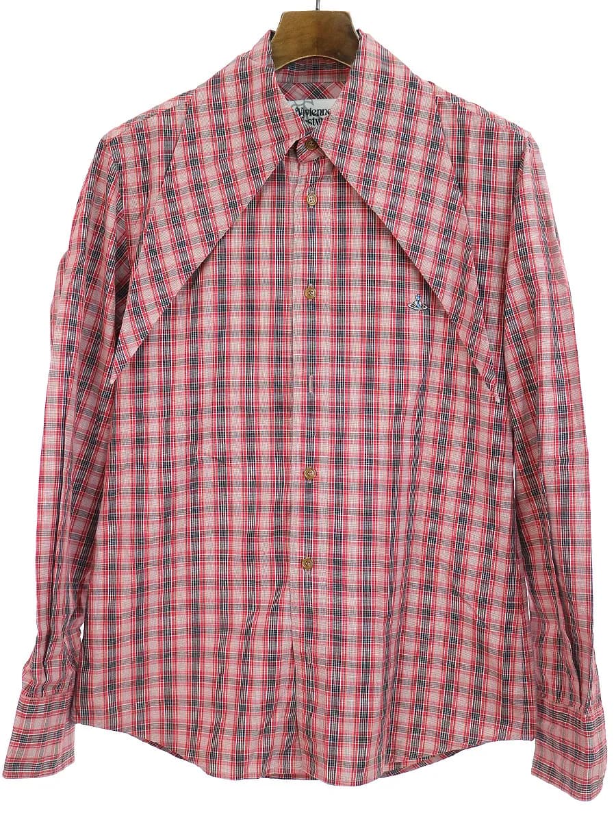 Vivienne Westwood ヴィヴィアンウエストウッド マン 15AW スカーフカラーチェック柄シャツ