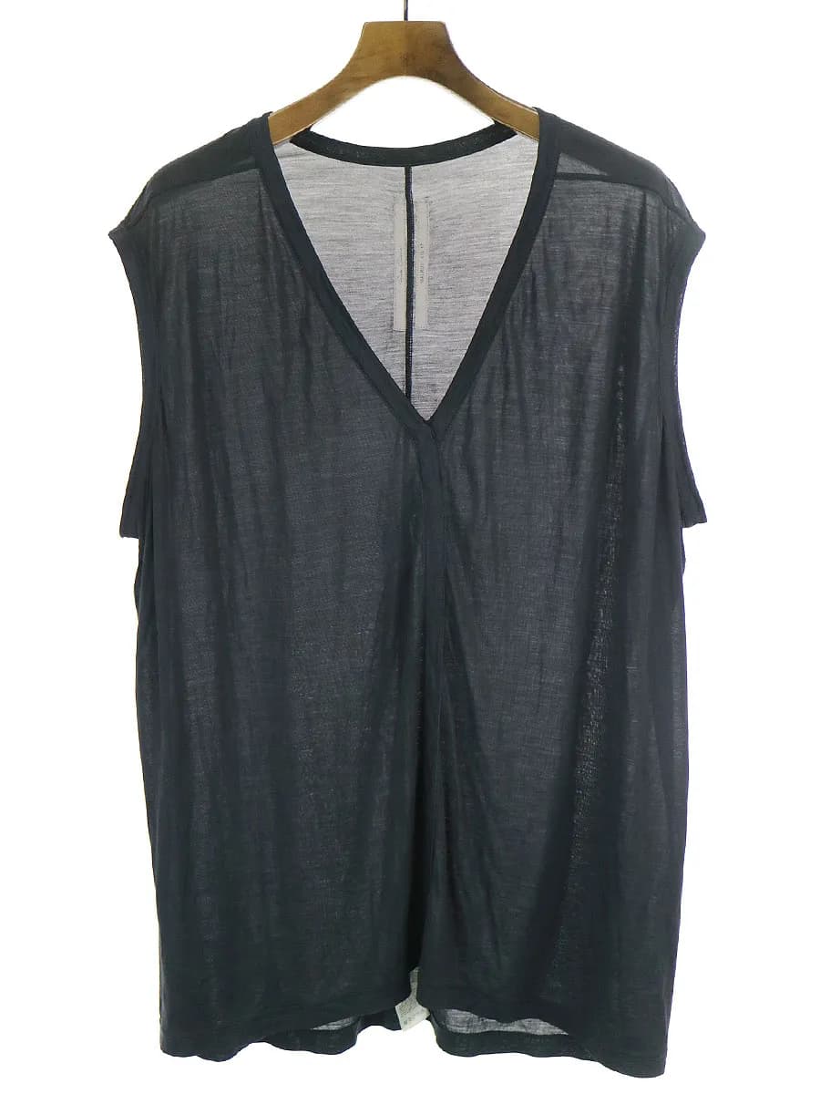 Rick Owens リックオウエンス 17SS JUMBO V TOP Vネックノースリーブカットソー