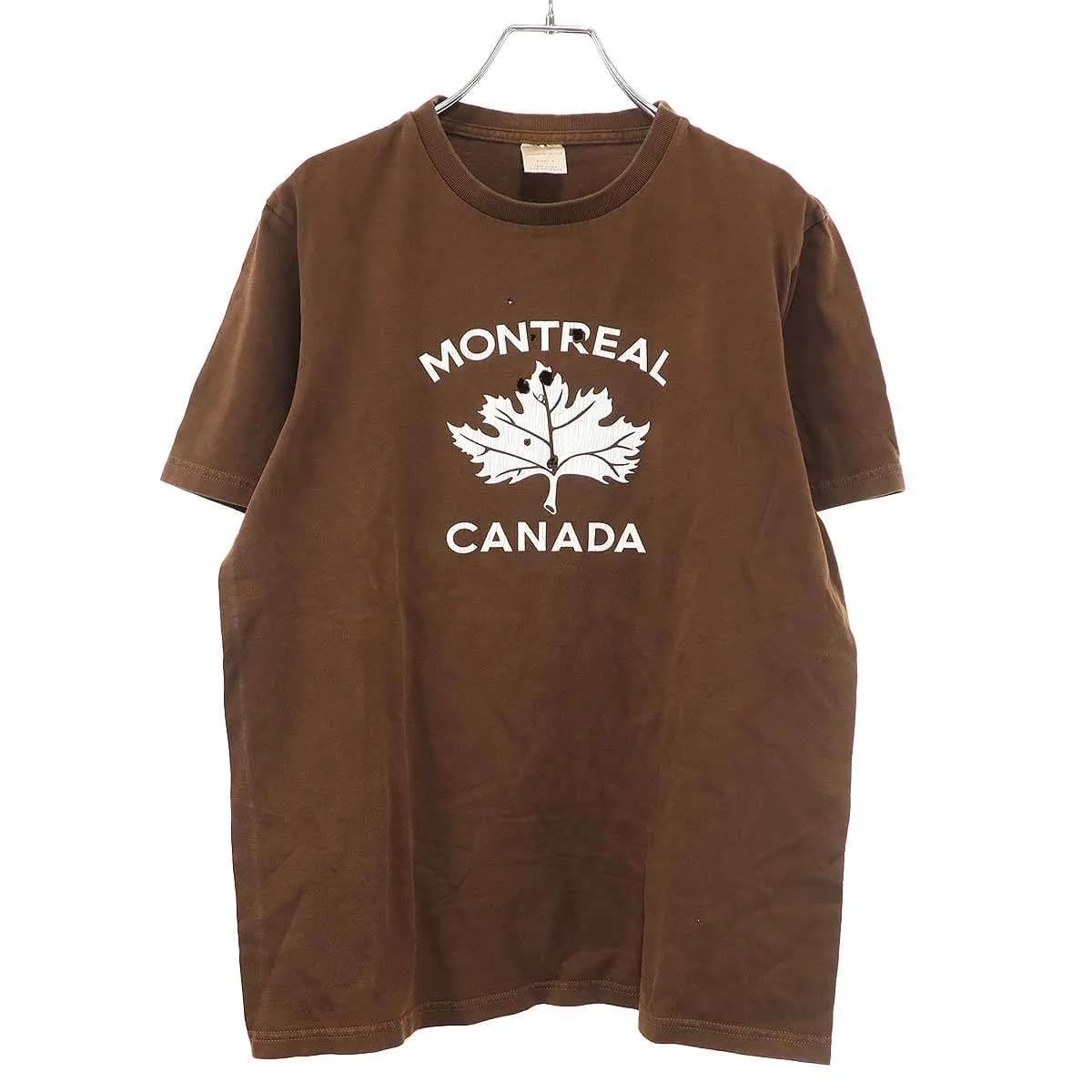 NUMBER NINE ナンバーナイン 2001SS MONTREAL CANADA ダメージプリントTシャツ