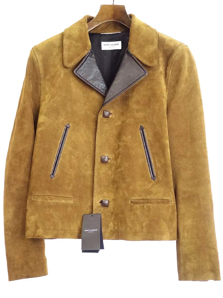 SAINT LAURENT サンローラン パリ 20SS LOOK45 スウェードレザージャケット