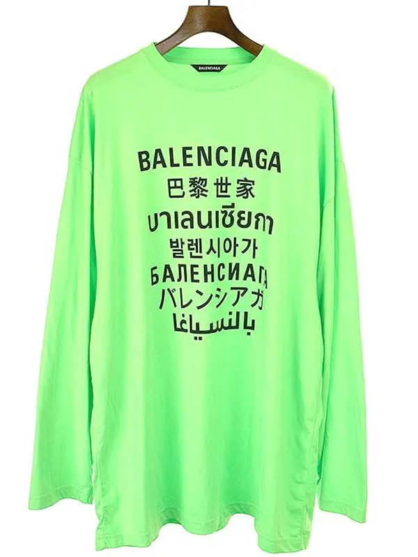 BALENCIAGA バレンシアガ 21SS Languages L/S T-Shirt ロングスリーブTシャツ