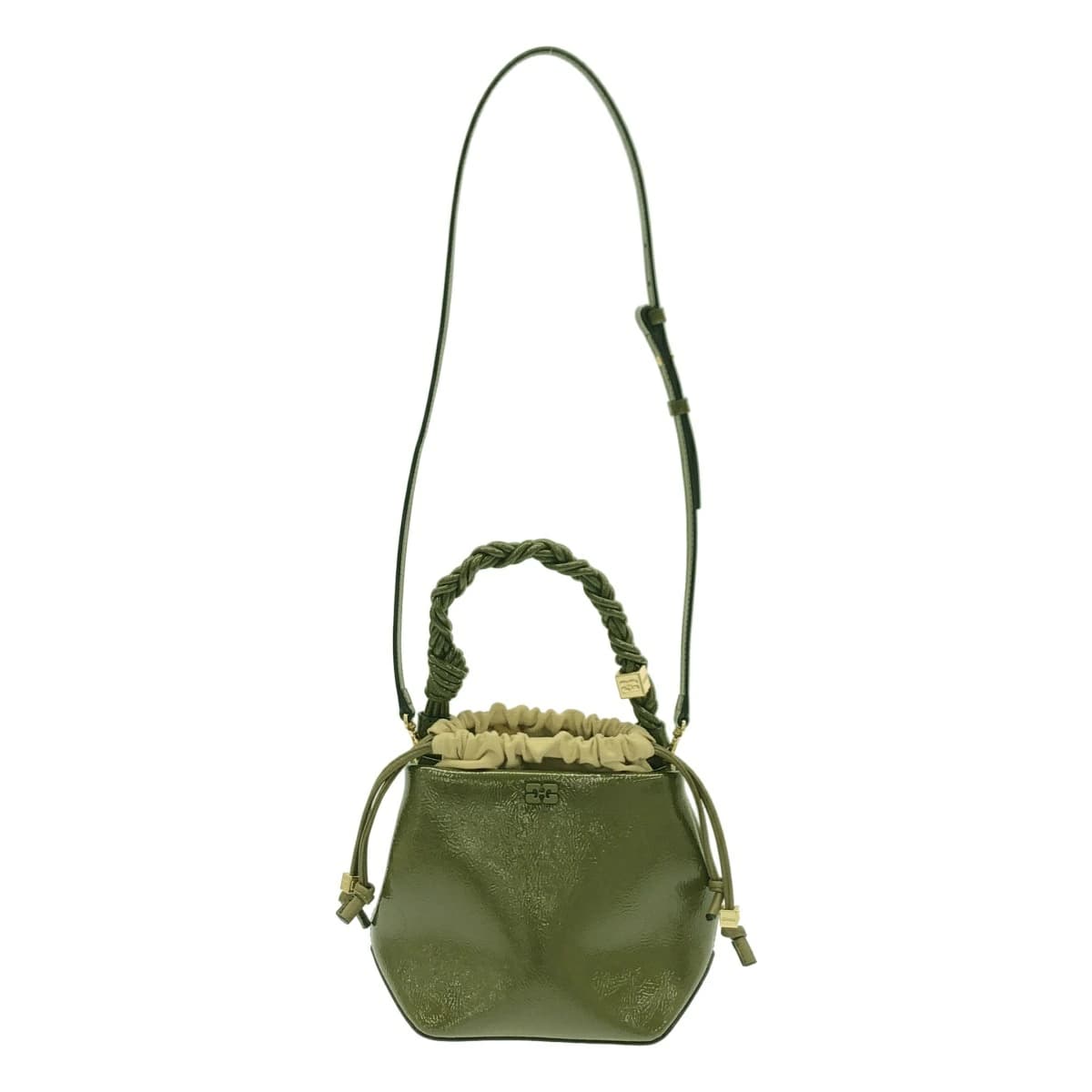 GANNI ガニー Bou Backet Bag Pattent パテントバケットショルダーバッグ
