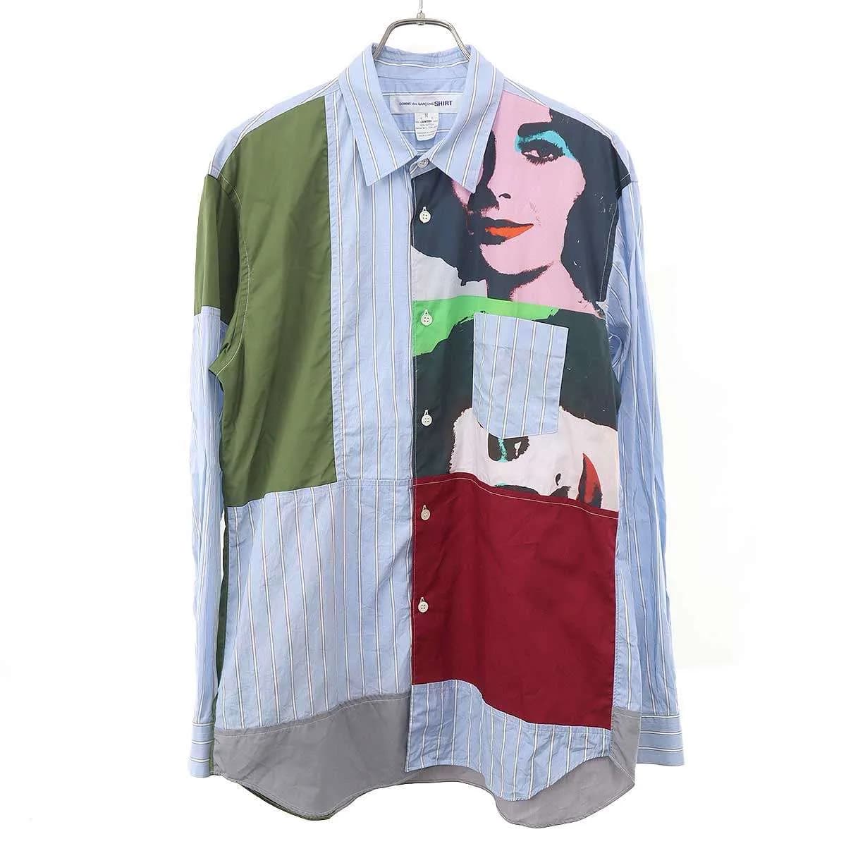 COMME des GARCONS コムデギャルソンシャツ 24SS ANDY WARHOL パッチワークプリントシャツ FM-B014