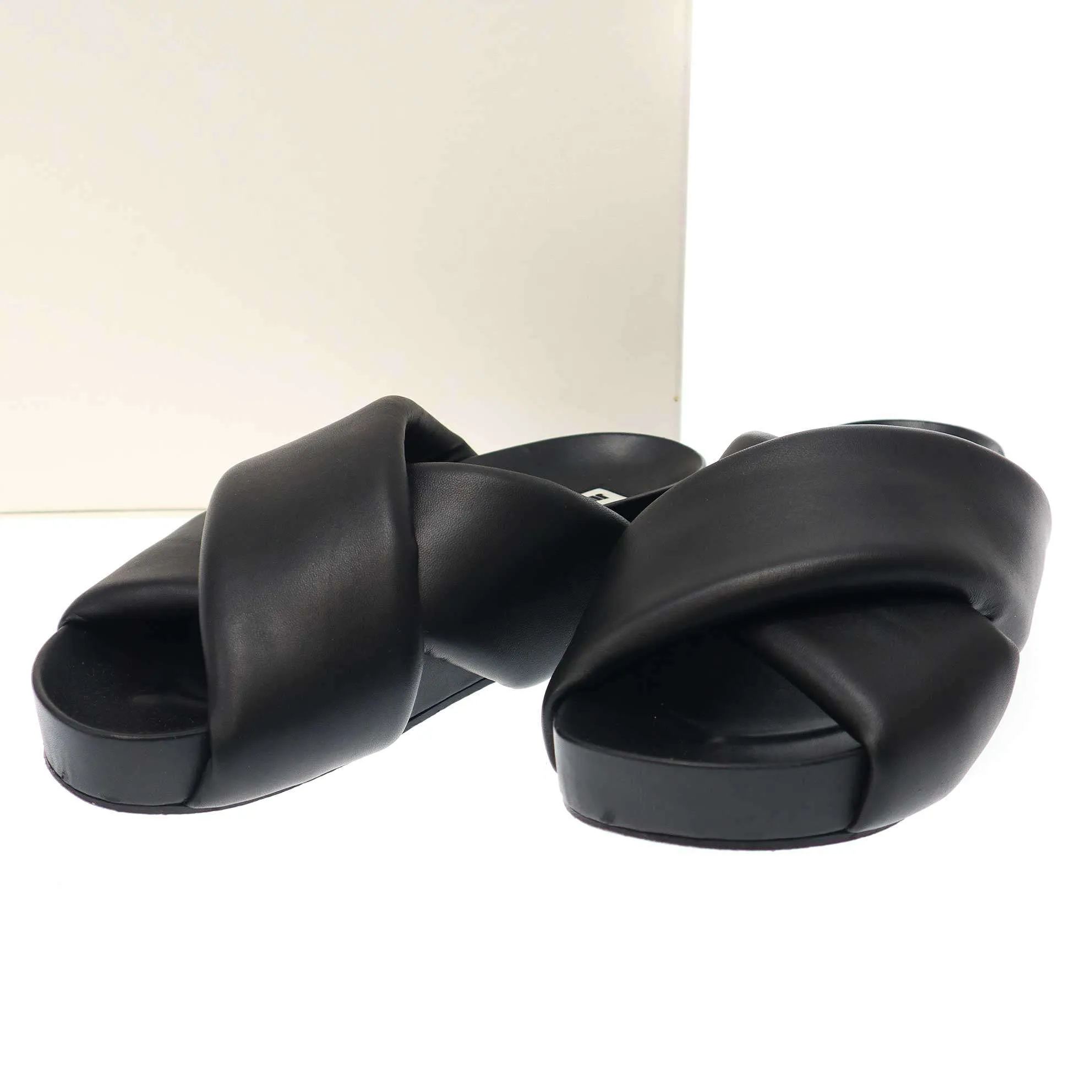 JIL SANDER ジルサンダー 22SS クロスストラップレザーサンダル JS38044A