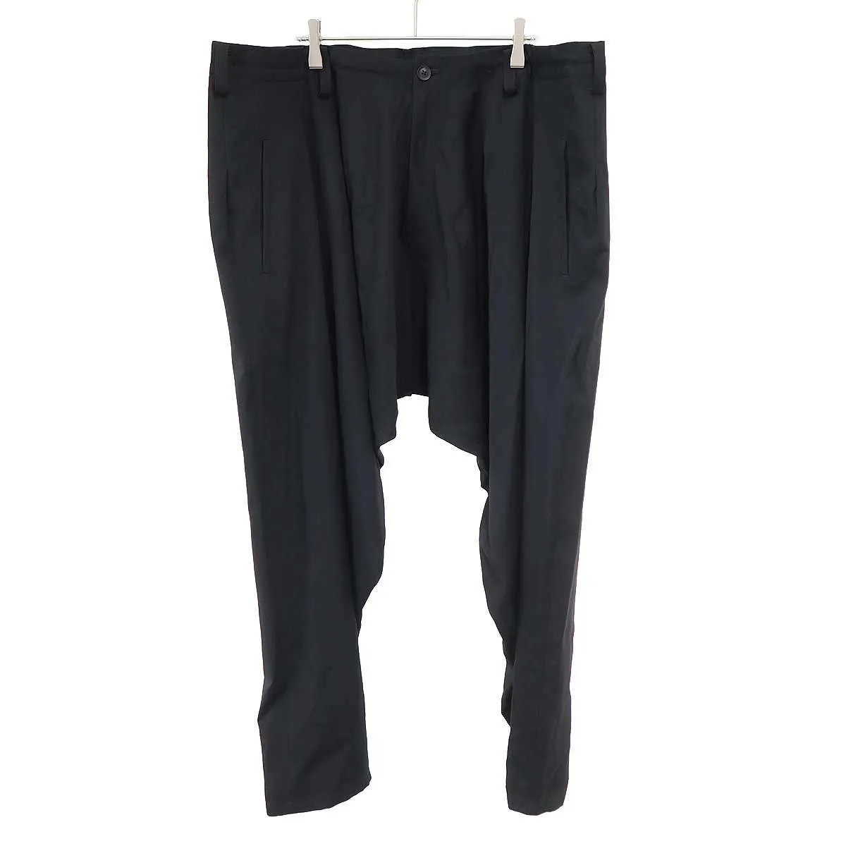 Yohji Yamamoto ヨウジヤマモト プールオム 25SS ウールギャバジンドレープパンツ