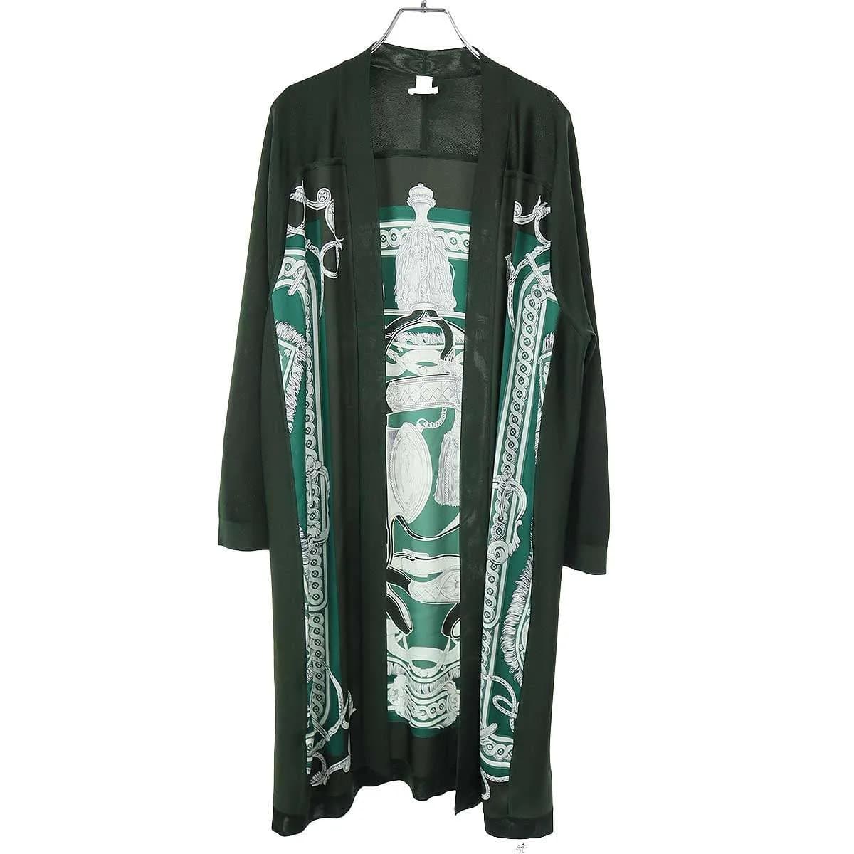 HERMES エルメス 20AW Bride de Cour ロングシルクニットカーディガン 07-7750