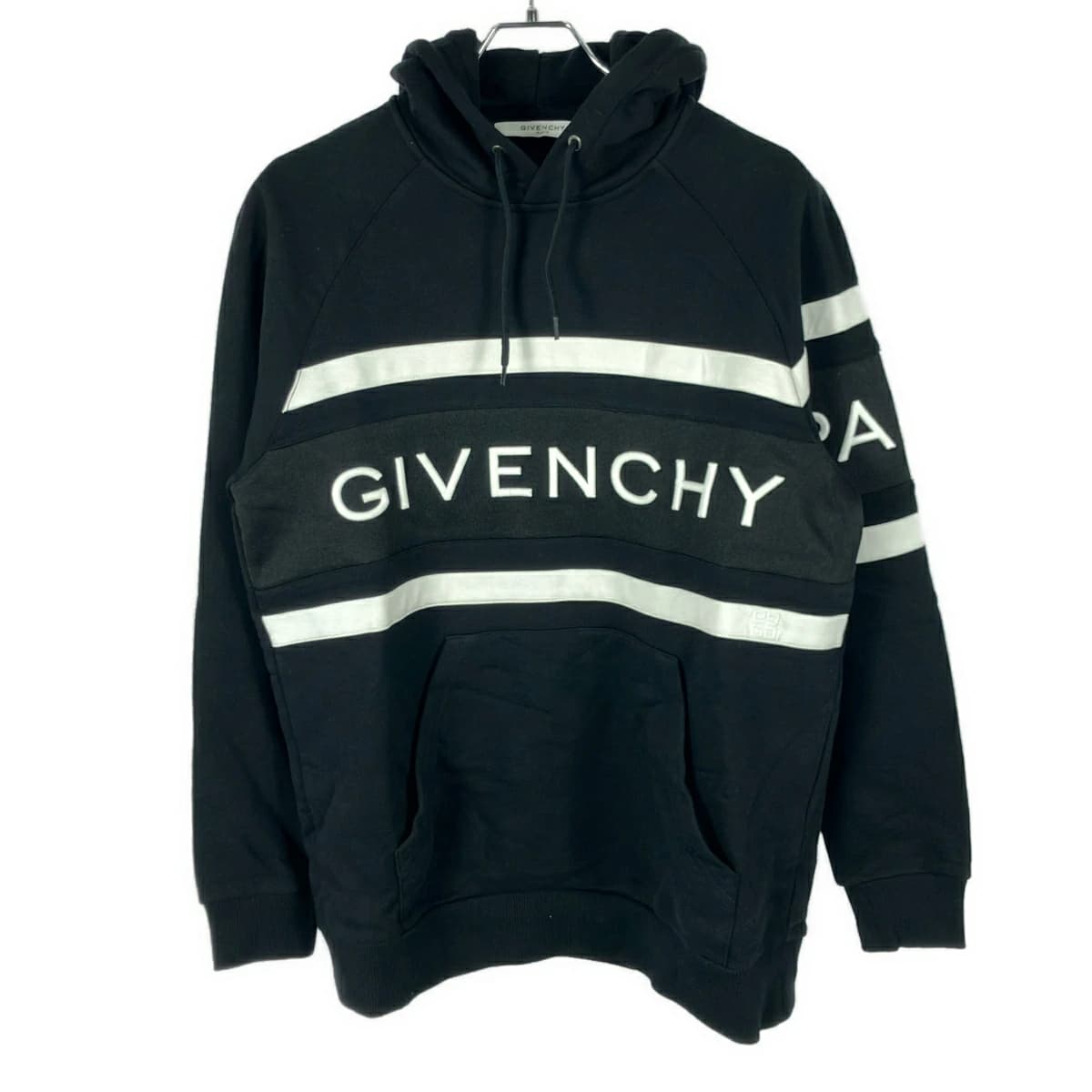 GIVENCHY ジバンシィ コントラストロゴ プルオーバースウェットパーカー BMJ02L3Y3P