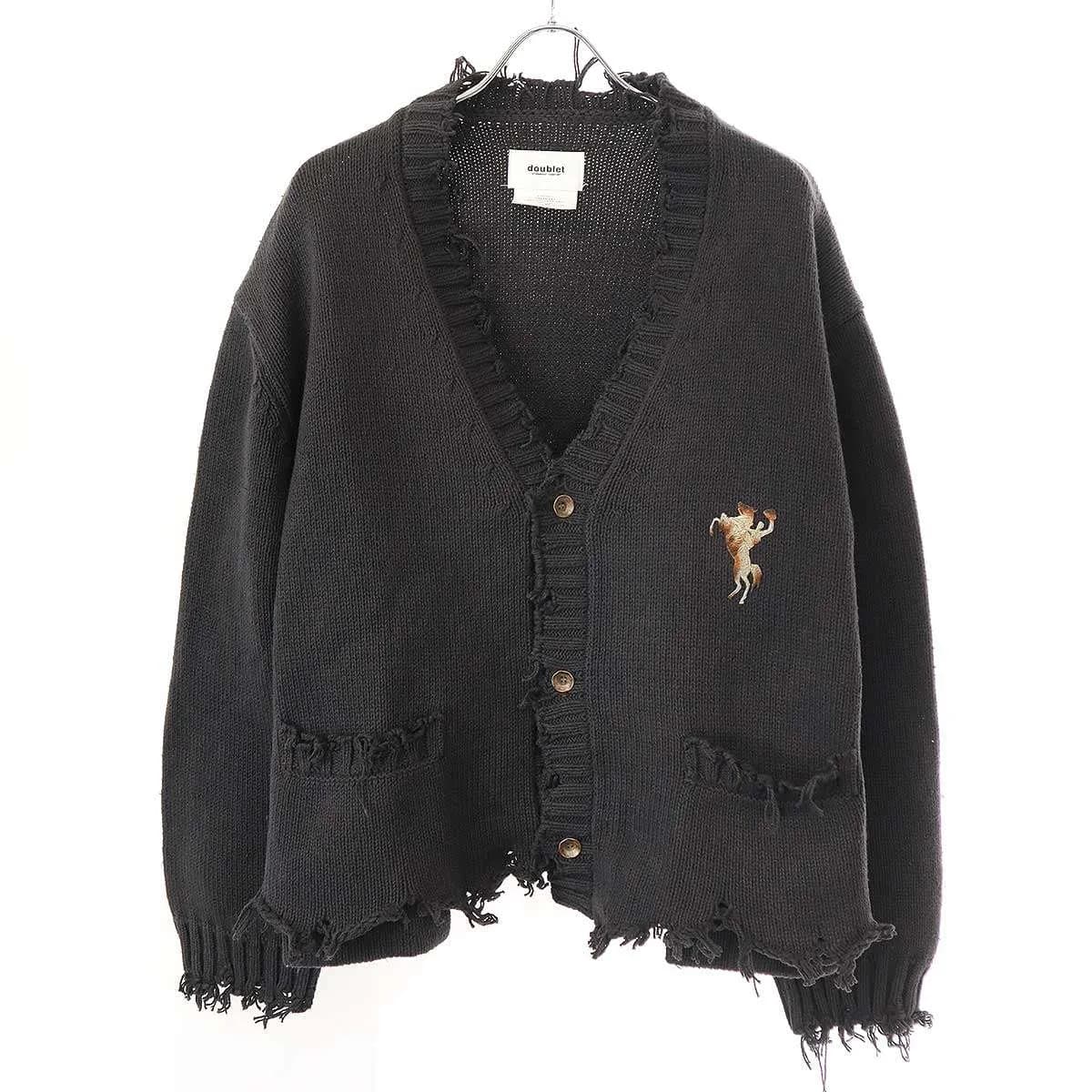 doublet ダブレット 23SS OVERSIZED CUT-OFF CARDIGAN オーバーサイズカットオフカーディガン 23SS38KN108