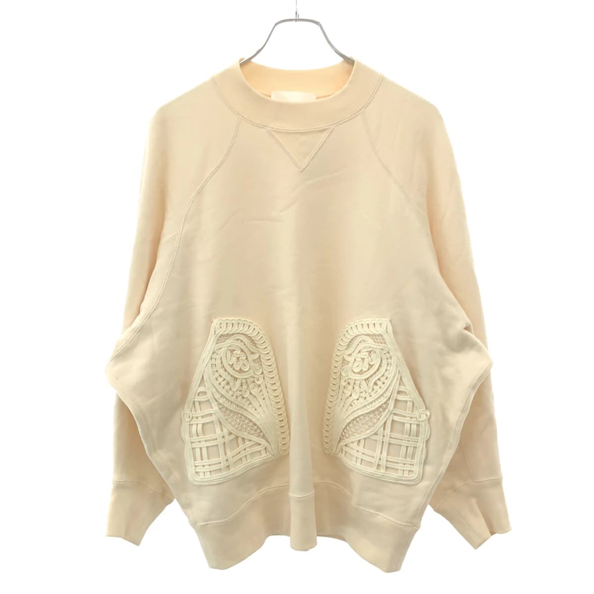Mame Kurogouchi マメ クロゴウチ 21SS Oversized Embroidered Sweatshirt オーバーサイズエンブロイダリースウェットプルオーバー MM21PS-JS707
