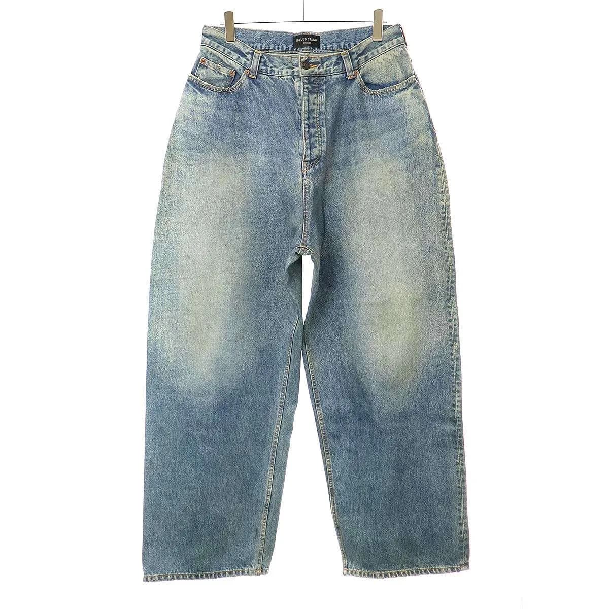 BALENCIAGA バレンシアガ 22AW Large Baggy Jeans コーティングラージバギーデニムパンツ