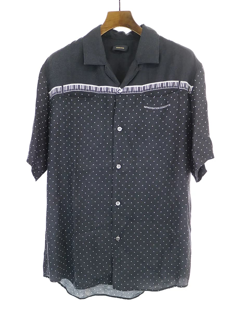 UNDERCOVER アンダーカバー 17SS ピアノドットオープンカラーシャツ