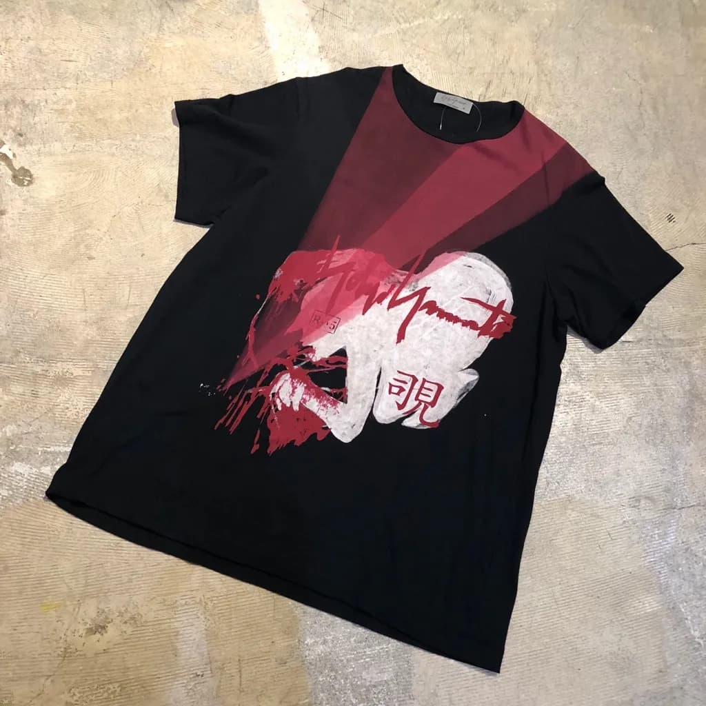 Yohji Yamamoto Yohji Yamamoto POUR HOMME 17SS 屋根裏の散歩者 プリントTシャツ