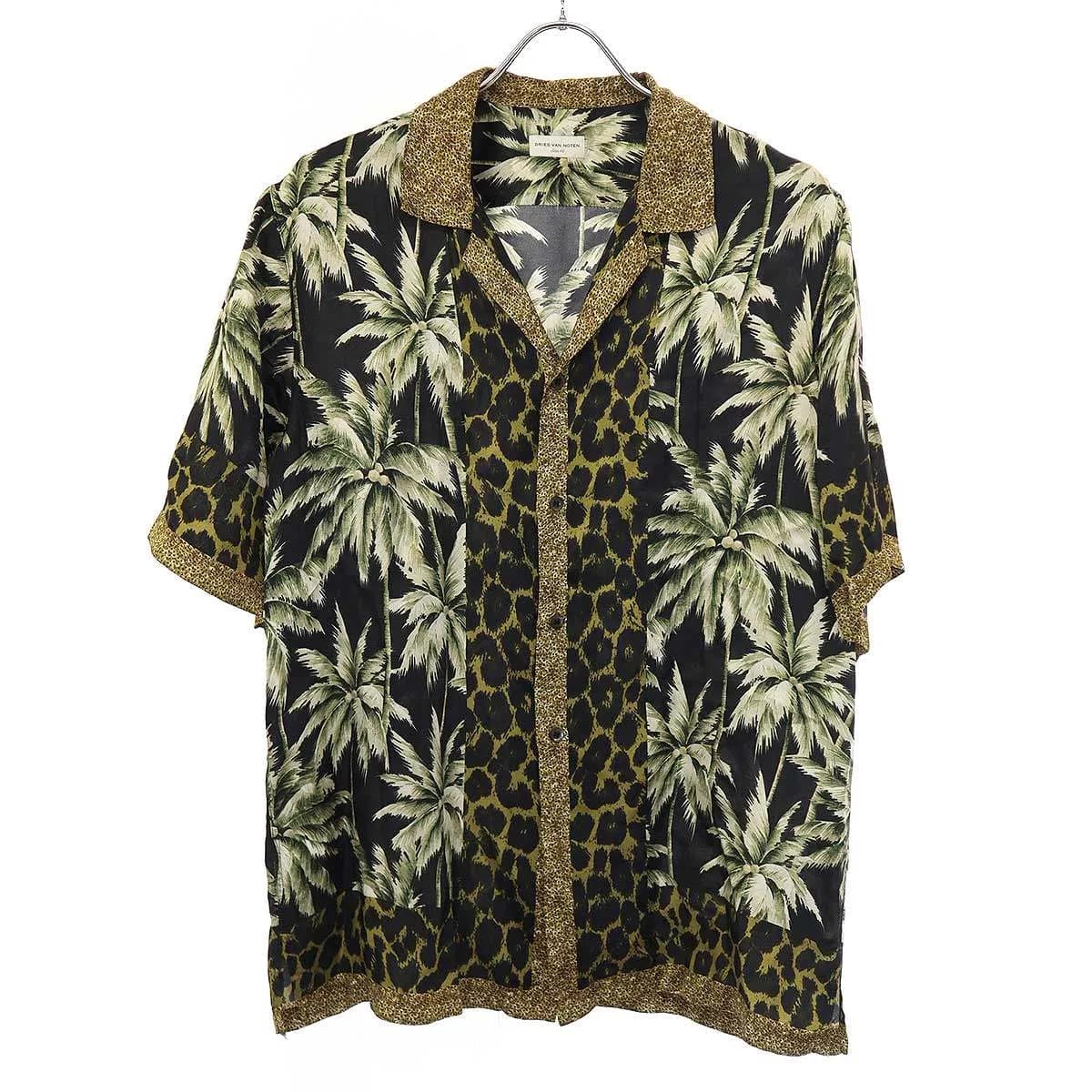 DRIES VAN NOTEN ドリスヴァンノッテン 16SS レオパードパームツリー アロハシャツ