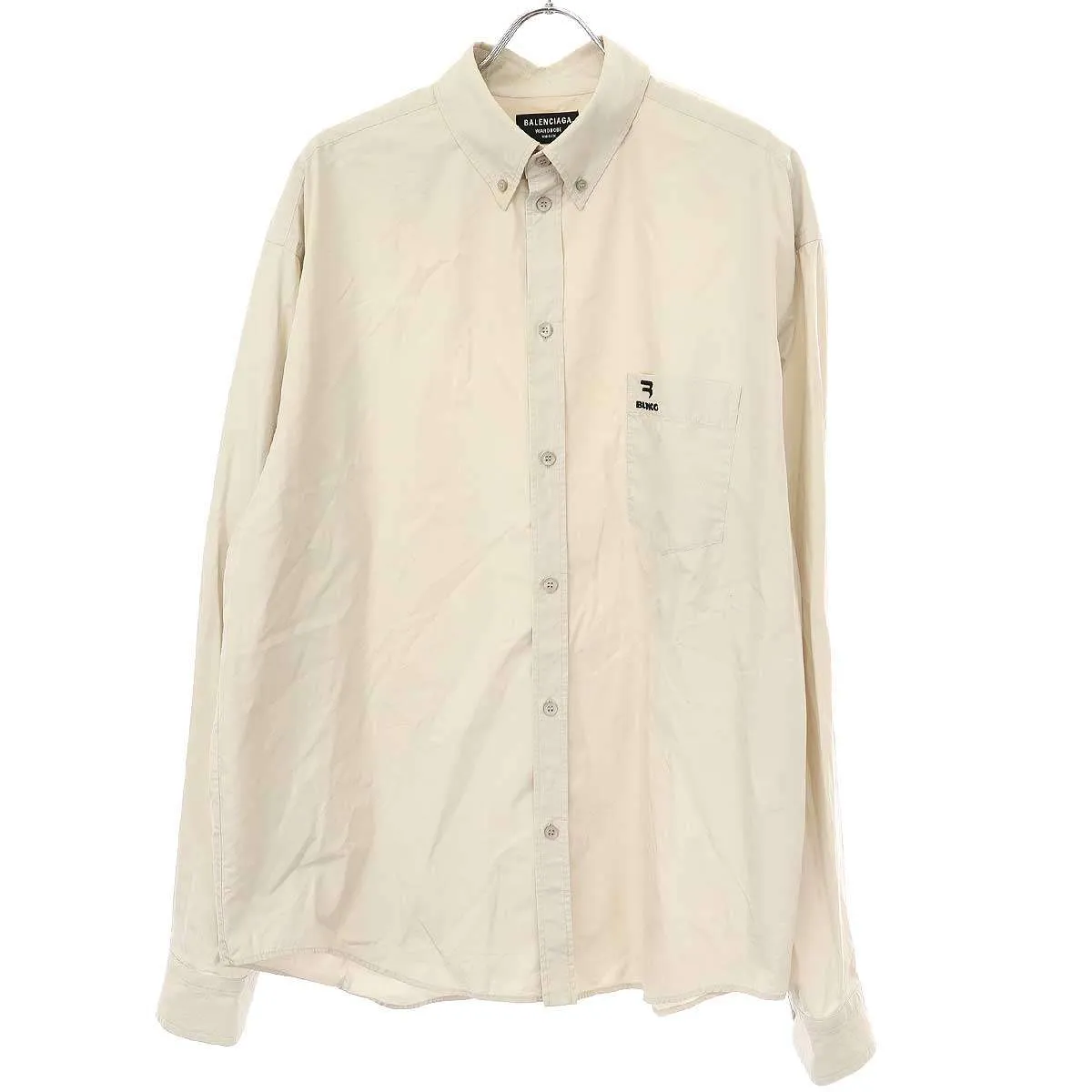 BALENCIAGA バレンシアガ 21AW エンブロイダリーワイドフィットシャツ 675642 TKM10