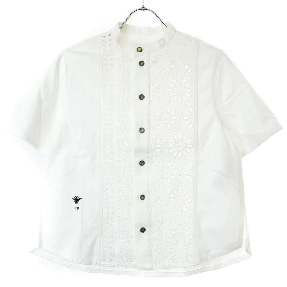 Christian Dior クリスチャンディオール 23SS BEE刺繍 フラワーカッティングショートスリーブシャツ