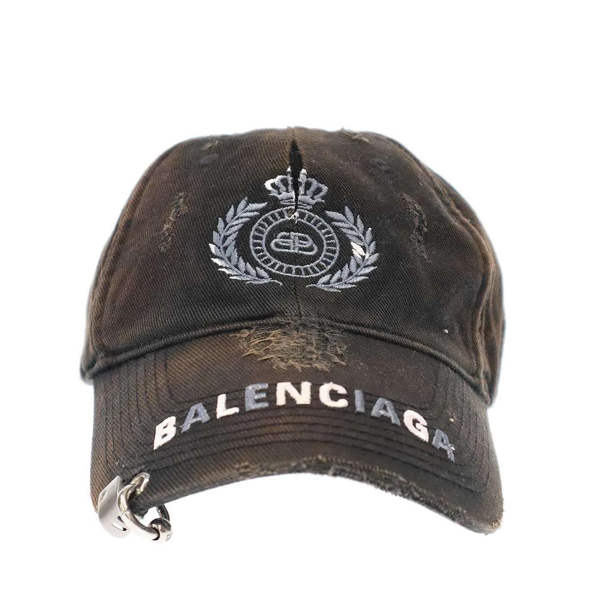 BALENCIAGA バレンシアガ Destroyed BB Pierced Cap デストロイヴィンテージロゴピアスキャップ 661887 410B2