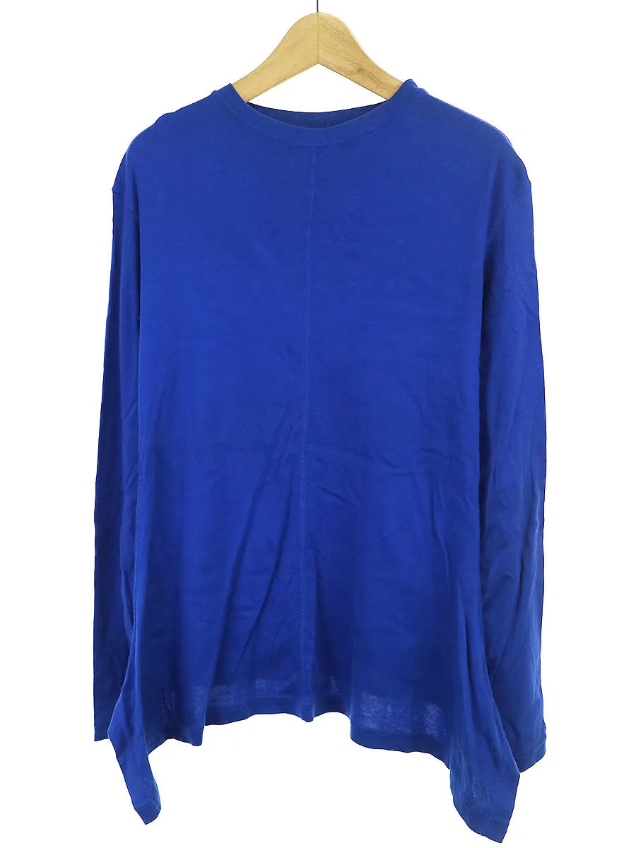 Yohji Yamamoto ヨウジヤマモト ファム 04SS フレアデザインコットンロングスリーブTシャツ ブルー