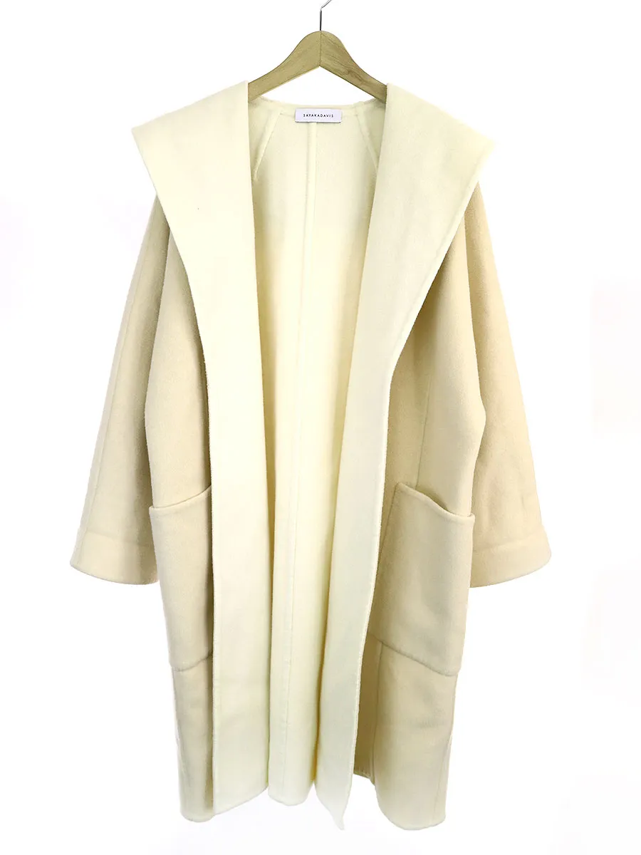 SAYAKA DAVIS サヤカ デイヴィス 19AW Hooded Kaftan ウールナイロンフーデッドカフタンコート