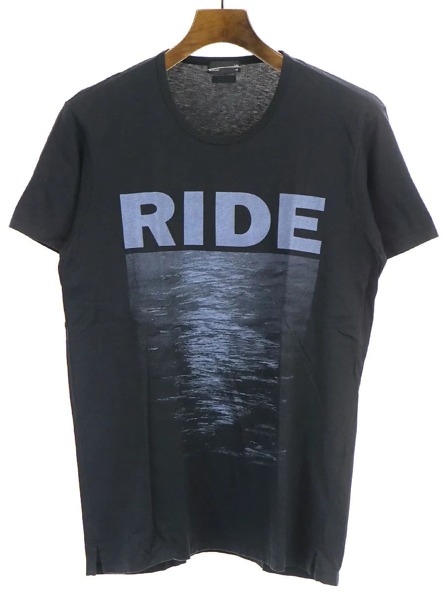 LAD MUSICIAN ラッドミュージシャン 14SS RIDE UネックプリントTシャツ