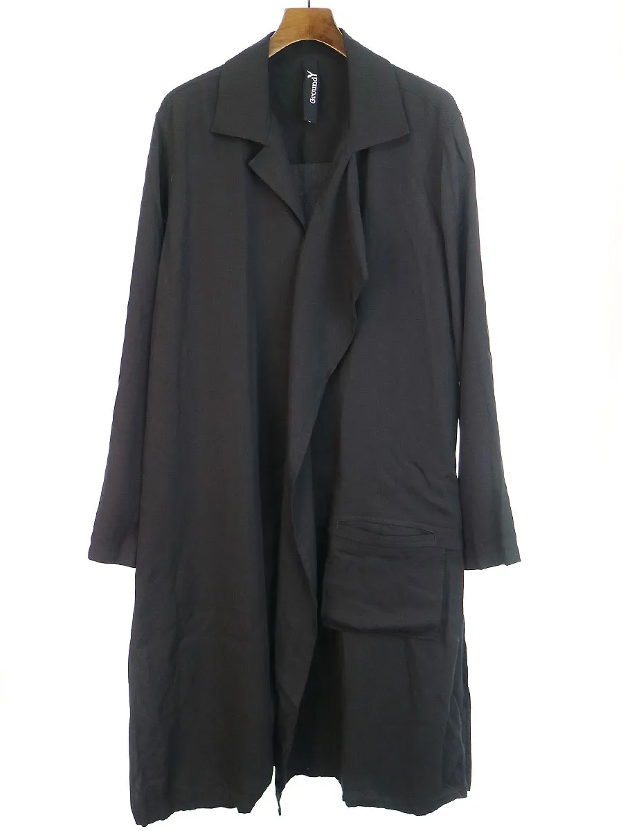 Yohji Yamamoto グラウンドワイ アシンメトリーロングシャツ コート