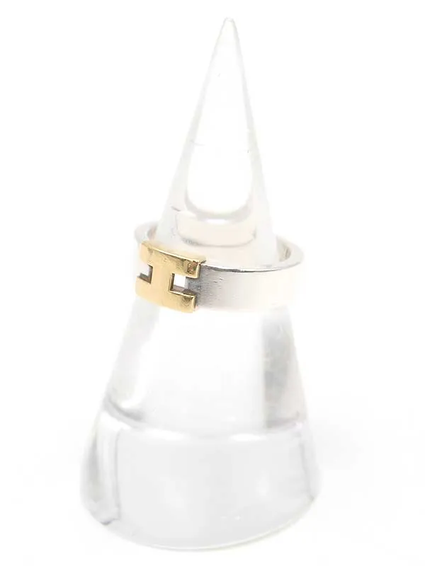HERMES エルメス 2000 ニューヘラクレス R コンビ 18K シルバーリング