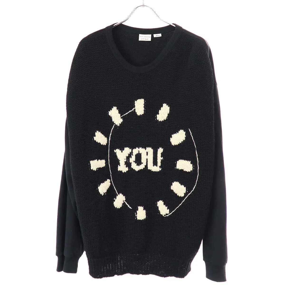 DRIES VAN NOTEN ドリスヴァンノッテン 21SS Len Lye ニット切替スウェットトレーナー