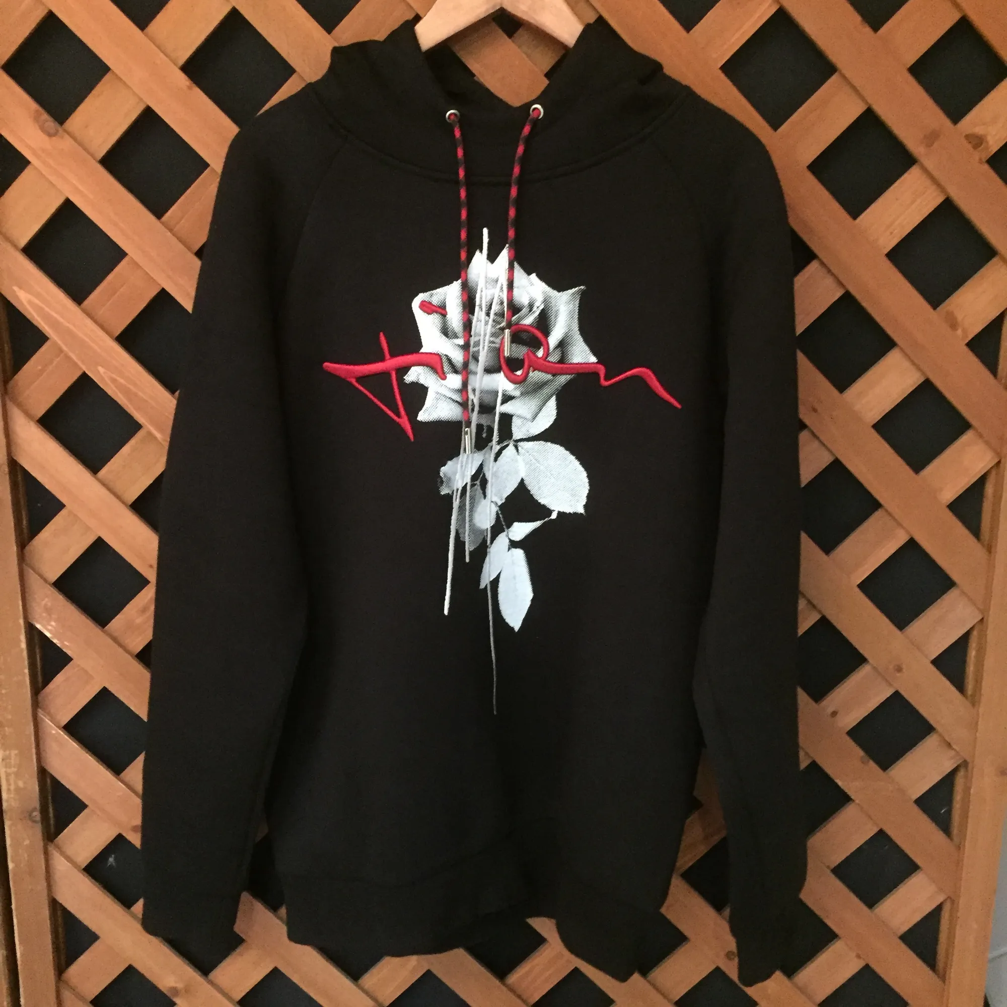Dior HOMME Dior HOMME 16AW Tian刺繍ローズプリントフード付スウェットシャツ M