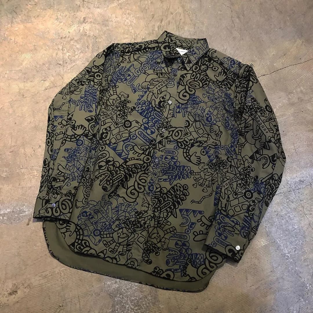 COMME des GARCONS COMME des GARÇONS SHIRT 17SS x Noah Lyon Art print shirt