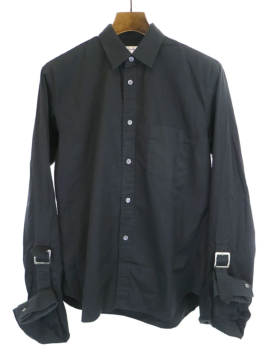 COMME des GARCONS コムデギャルソン シャツ 17SS ベルトデザインコットンポプリンシャツ