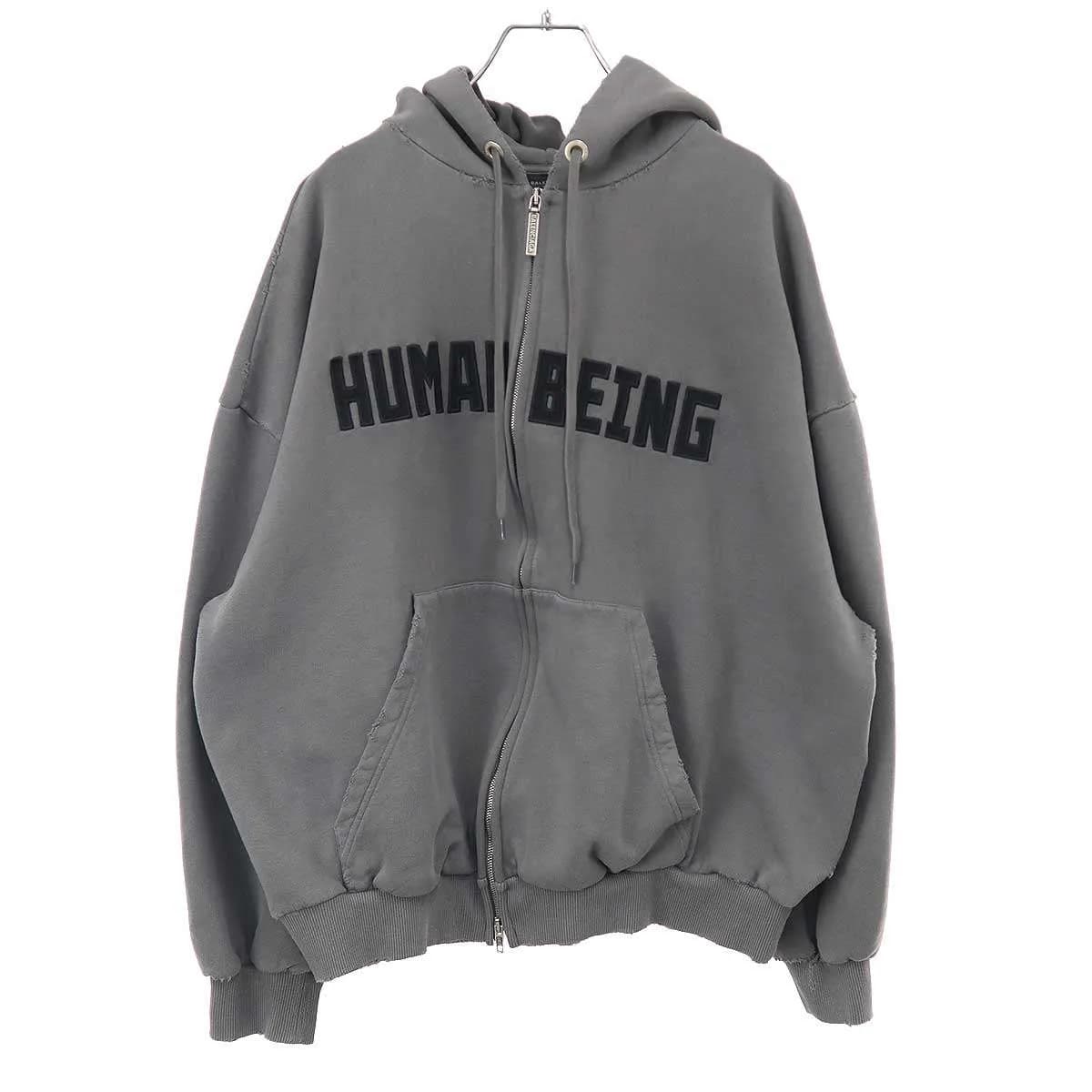 BALENCIAGA バレンシアガ Human Being Zip Hoodie ジップアップパーカー