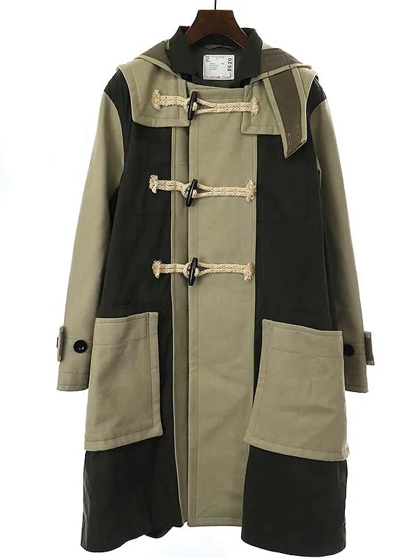 sacai サカイ 21AW Wool Melton Coat ドッキングメルトンダッフルコート