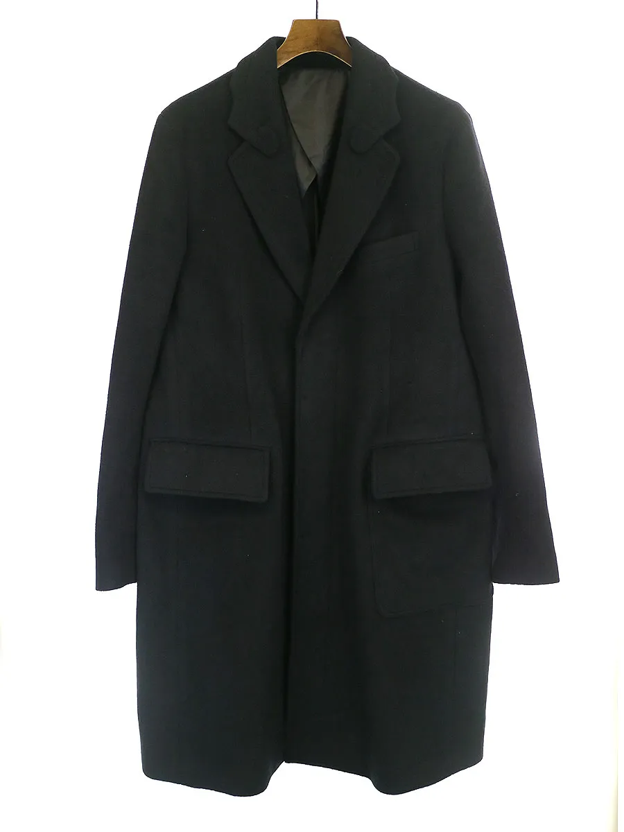 TAKAHIROMIYASHITA The SoloIst. タカヒロミヤシタ ザ ソロイスト 19AW レザー切替パッチウールチェスターコート
