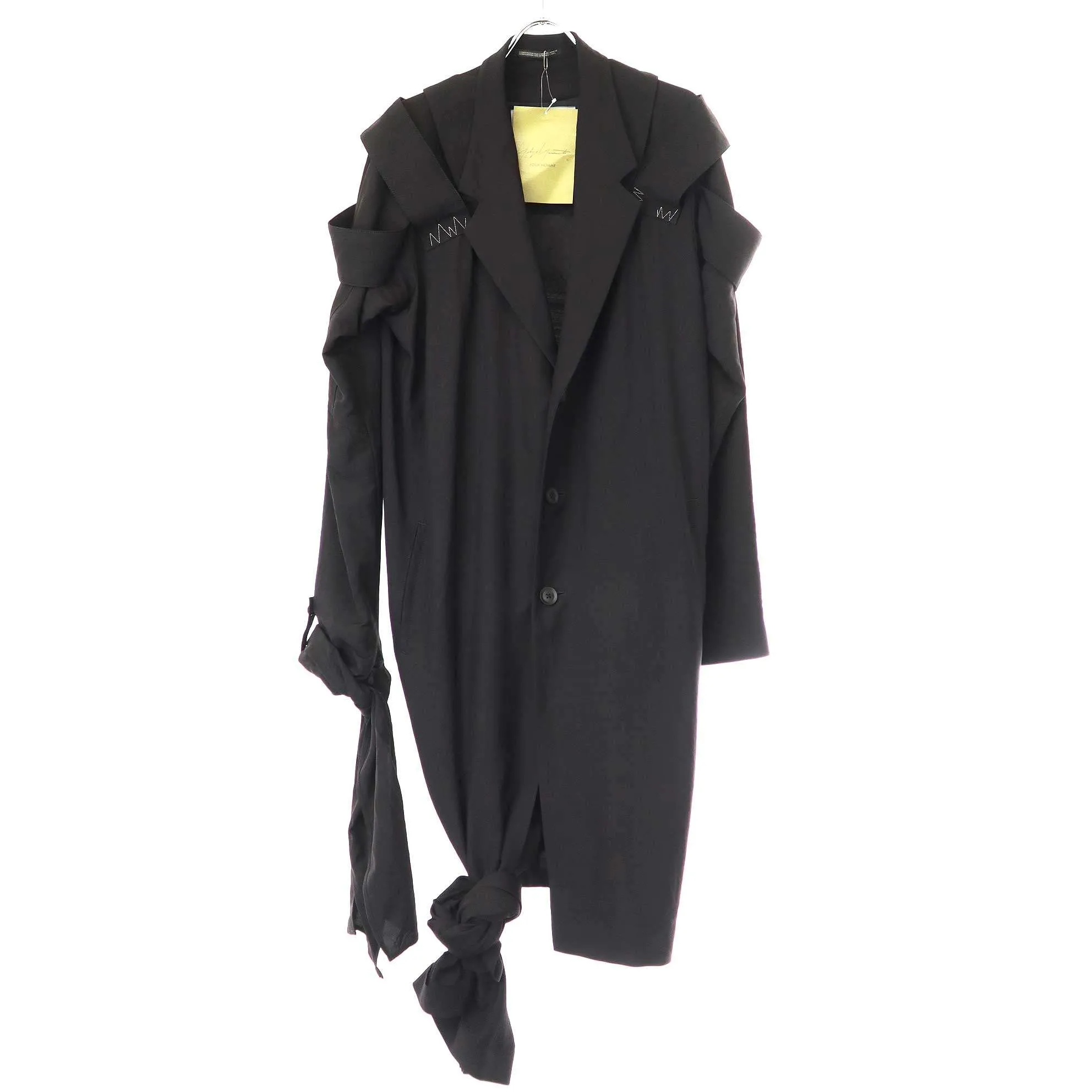 Yohji Yamamoto ヨウジヤマモト プールオム 24SS W/RY HARD TWISTED GABARDINE W-ZIGZAG JK ツイストギャバジンジグザグジャケット HS-J47-102
