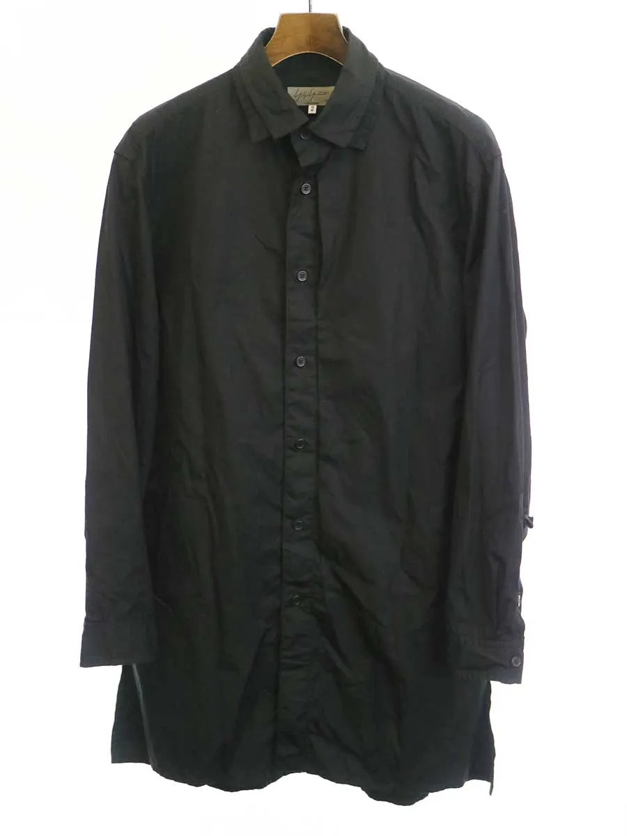 Yohji Yamamoto ヨウジヤマモトプールオム 18AW 2枚襟環縫いビッグブロードシャツ