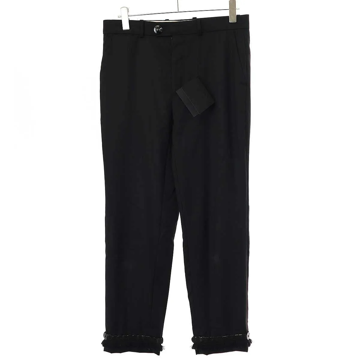 NAMACHEKO ナマチェコ 21SS Classic Tropuser Embroidery ボタンフリンジ装飾トラウザーパンツ