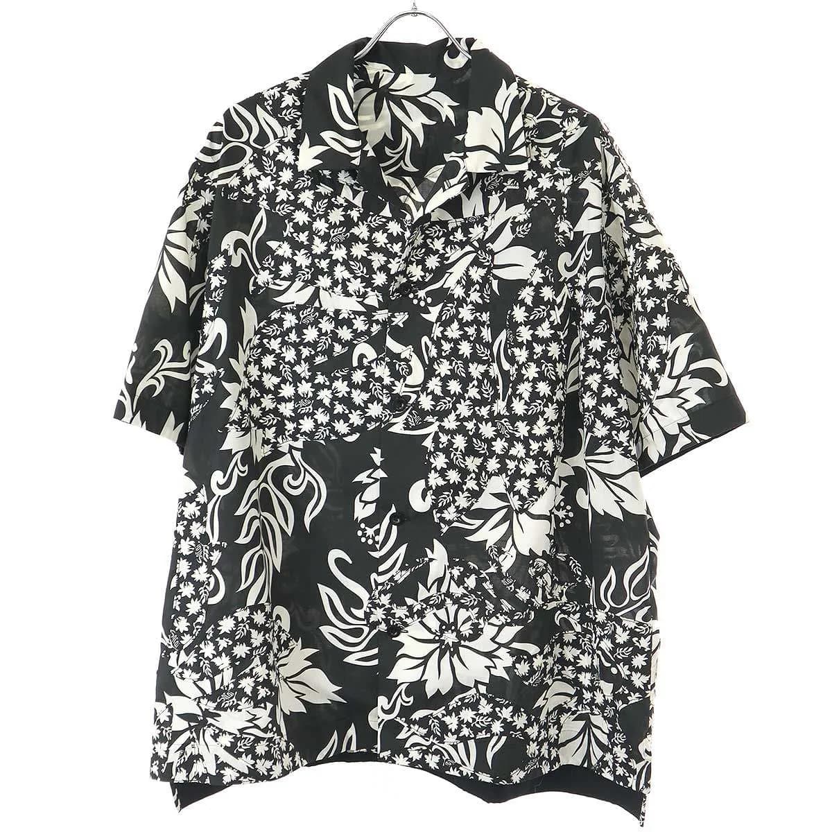 sacai サカイ 24SS Floral Embroidered Patch Shirt フローラル ショートスリーブシャツ