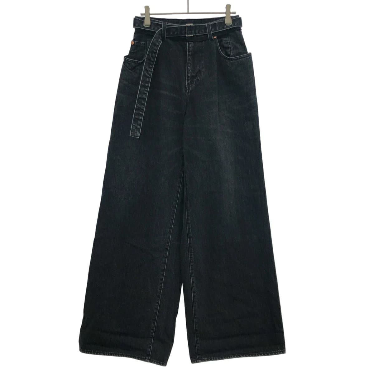 sacai サカイ 24SS ベルテッドワイドデニムパンツ 24-07140